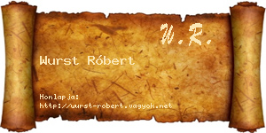 Wurst Róbert névjegykártya