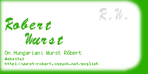 robert wurst business card