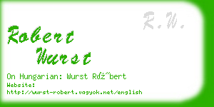 robert wurst business card